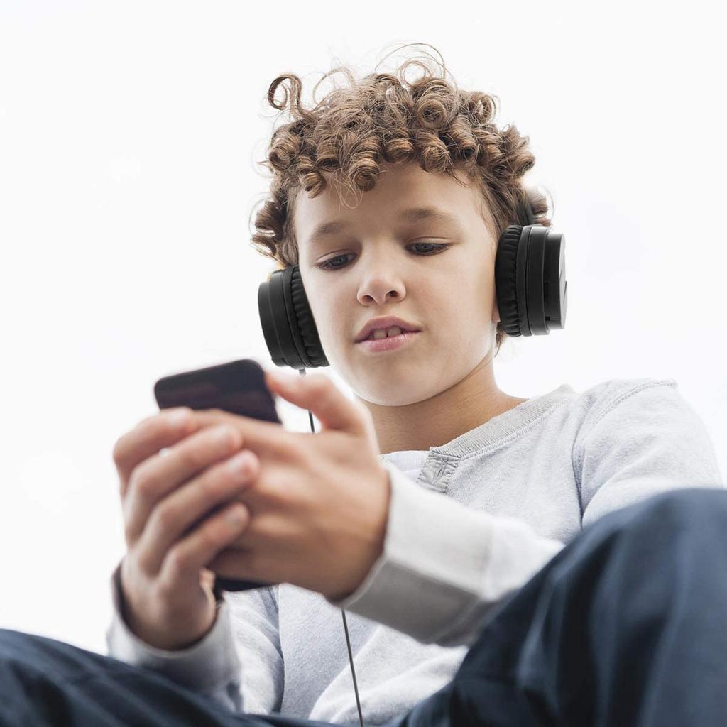 Gorsun Kids Headphones, Lightweight Stereo Wired Children's Headsets for Kids Adults Adjustable Headband Toddler Headset for Smartphones