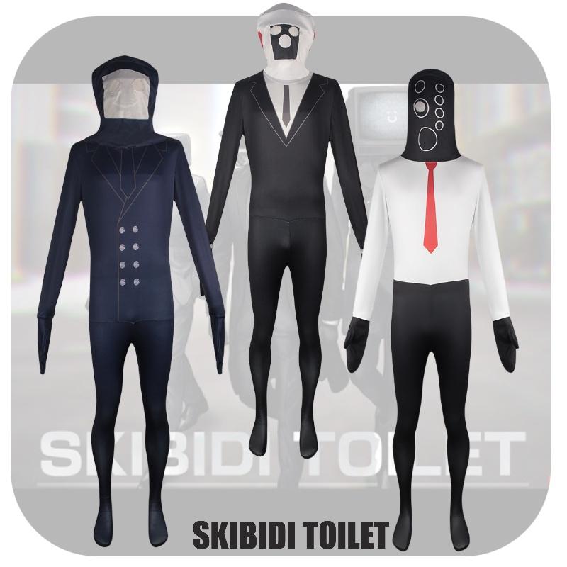 Halloweenský Skibidi Toilet Hra Cosplay Kostým Kombinéza Unisex Bavlna Různé Velikosti