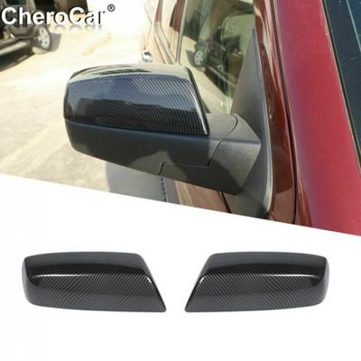 2Pcs Side Door Rearview Mirror Cover Trim For Chevy Silverado GMC Sierra 2014-18