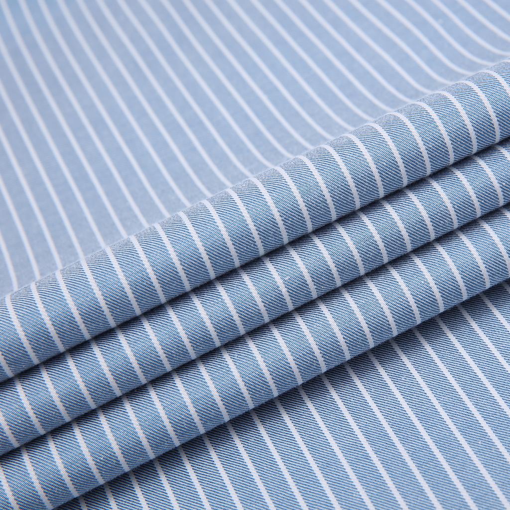 Herren Herbst/Winter Grau Lässig Gestreiftes Slim Fit Jugend Baumwolle Revershemd Mantel Hemd