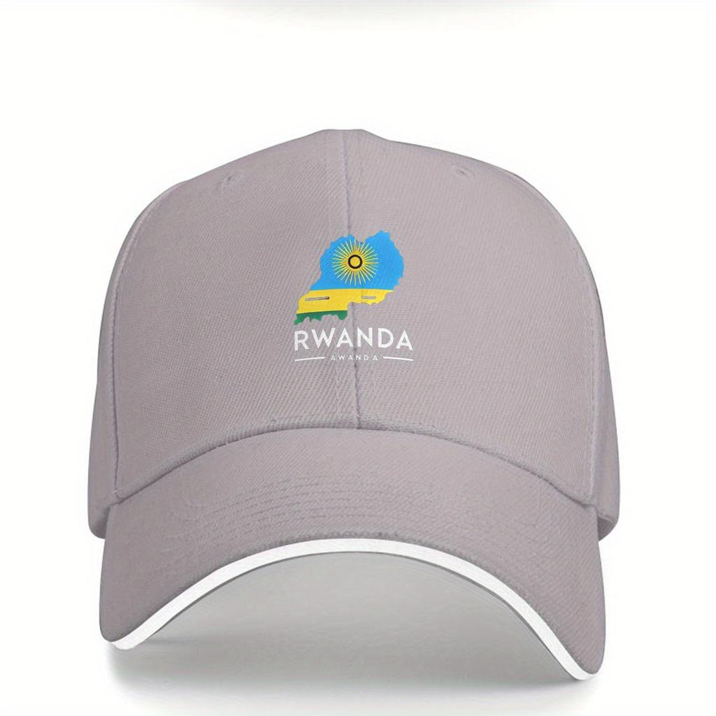 Rwanda Map Flag Baseball Cap Adult Unisex Breathable Polyester Adjustable Casual Hat