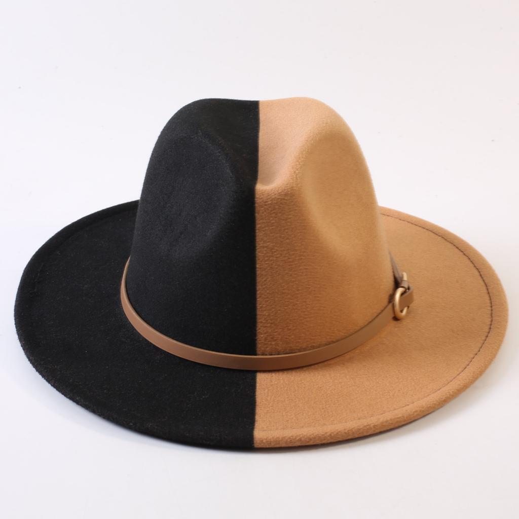 Popular European and American Classic Double-color Wide-brimmed Top Hat Men's and Women's Fashion OL Style Cowboy Hat Jazz Hat