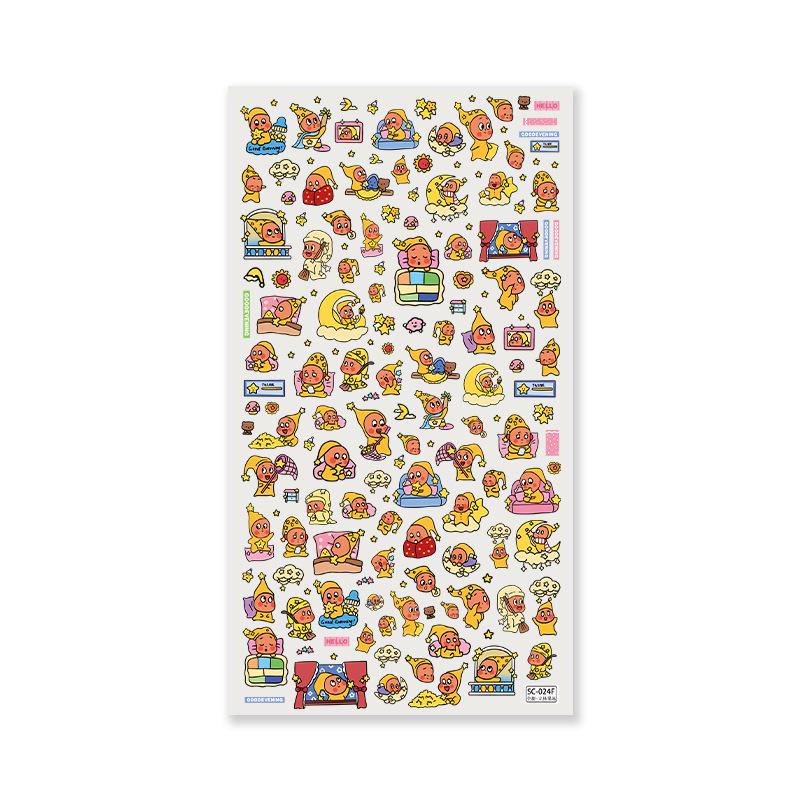 Sky Bestseller Cute Star Long-Size Embossed Cartoon Sticker for Journals, Phone Cases, DIY Projects