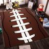 Football-inspired Design with Laces Print. Non-slip Rug Suitable for Living Room and Bedroom Sofas.