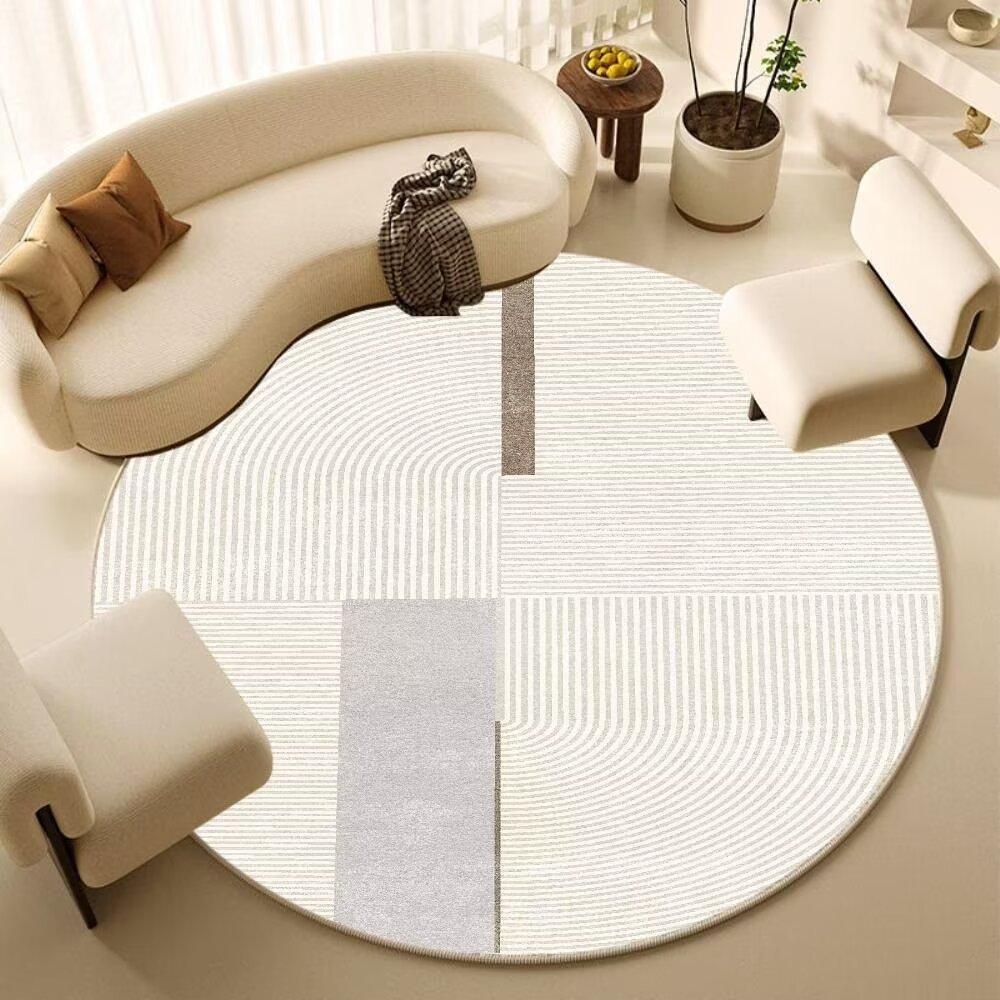 Round Carpet Bedroom Computer Chair Floor Mat Living Room Sofa Floor Mat Home Study Rocking Chair Foot Mat