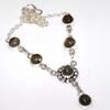 Exclusive Fiery Labradorite 925 Silver Plated Necklace 17" Winter Collection G8z05