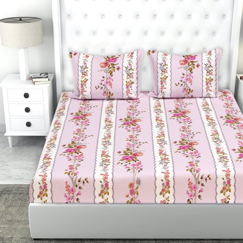 Super Soft Glace Cotton King Size AC Comforter II Blanket II Duvet for Double Bed with 1 Flat Bedsheet and 2 Pillow Covers- 4