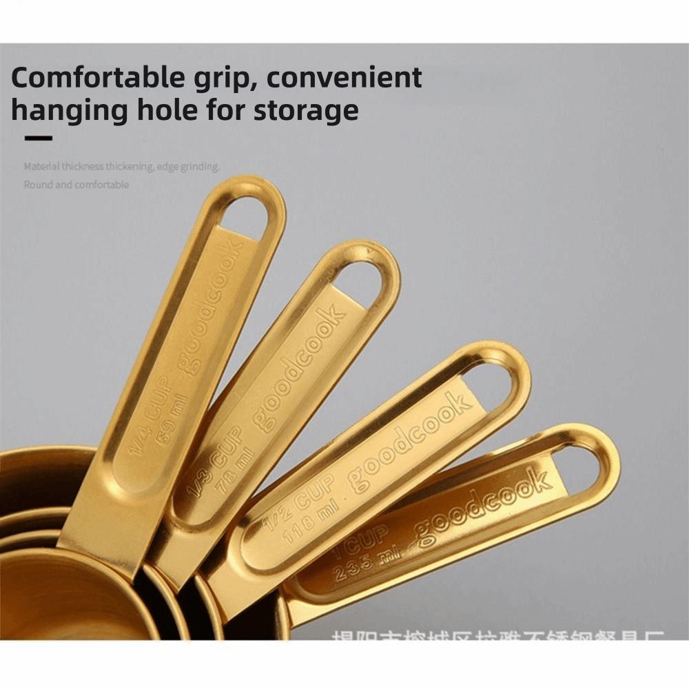 8Pcs Scaled Measuring Cups Measuring Spoons Set Stackable Spoons Baking Tools Flour Measuring