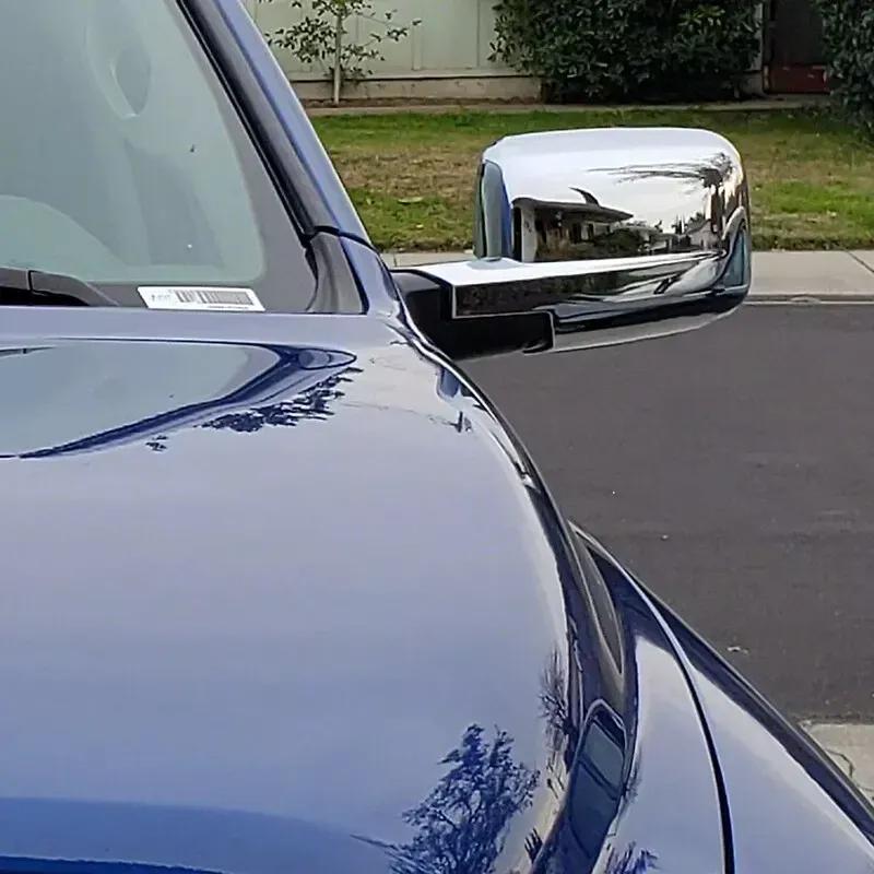 For Dodge Ram 1500 2009-2018 Car Sticker Rearview Side Mirror Cover Wing Cap Exterior Door Rear View Case Trim Chrome Silver ABS