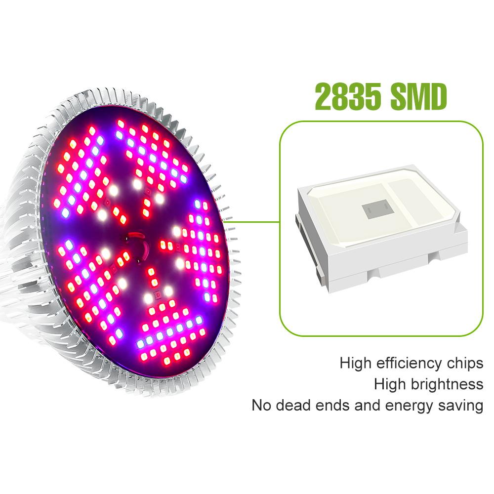 150W E27 LED Pflanzenwachstumslampe Vollspektrum E14 Gemüsekeimlinge Blühende Fruchtbildung Kultivierung Hydroponik Wachstumsleuchte