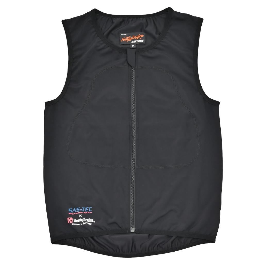 Daytona Motorcycle Inner Vest Sold Stretch Fabric Stretch Protector Vest Black Medium 41763 (Protectors Separately) HBP-022