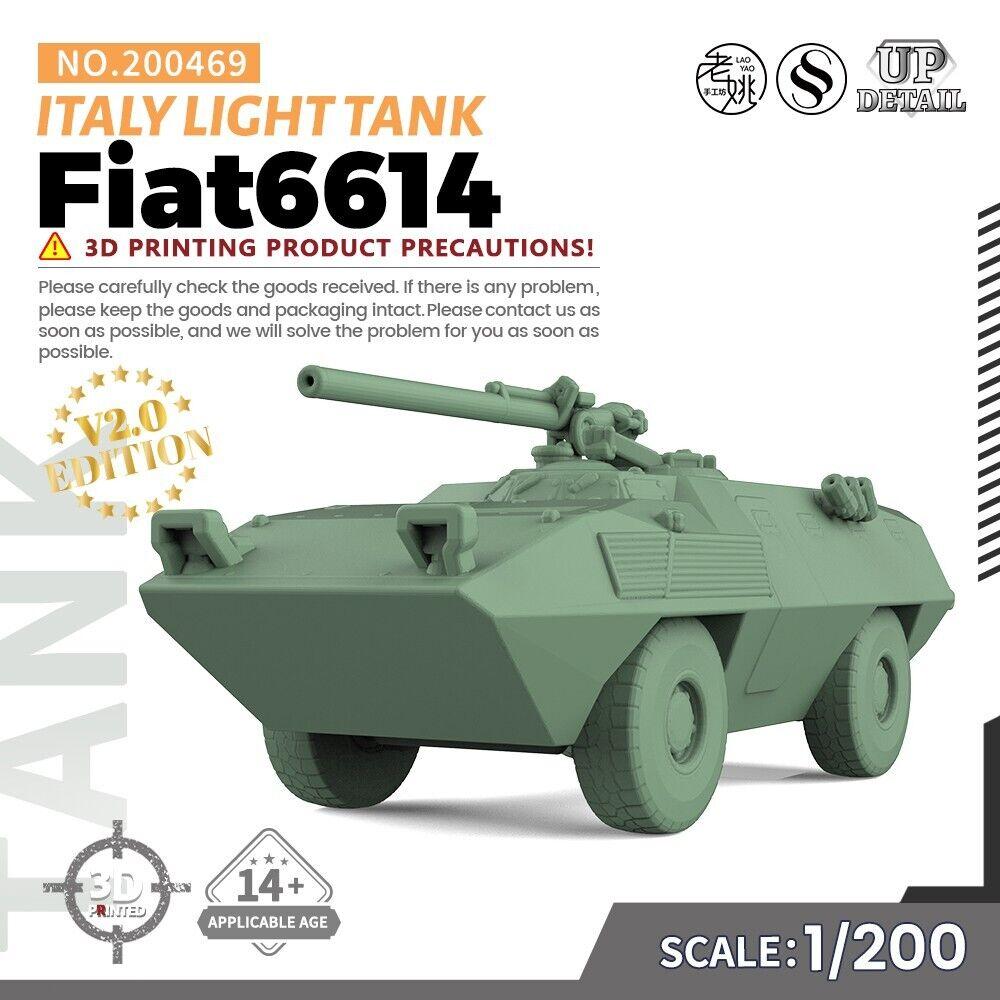 

SSMODEL SS200469 1/200 Набор военной модели Италия Fiat6614 Легкий танк
