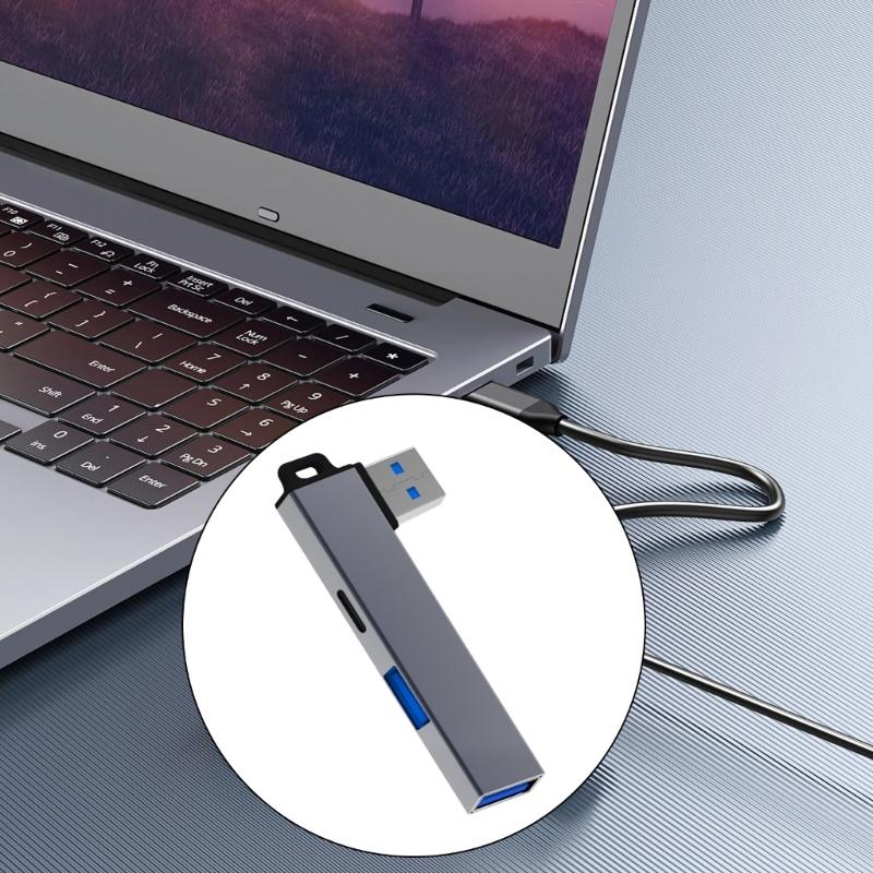 Portable USB3.0 Hub USB3.0 to Type C and Double USB Port Hub USB3.0 To USB Adapter with Strong Compatibility For Laptops