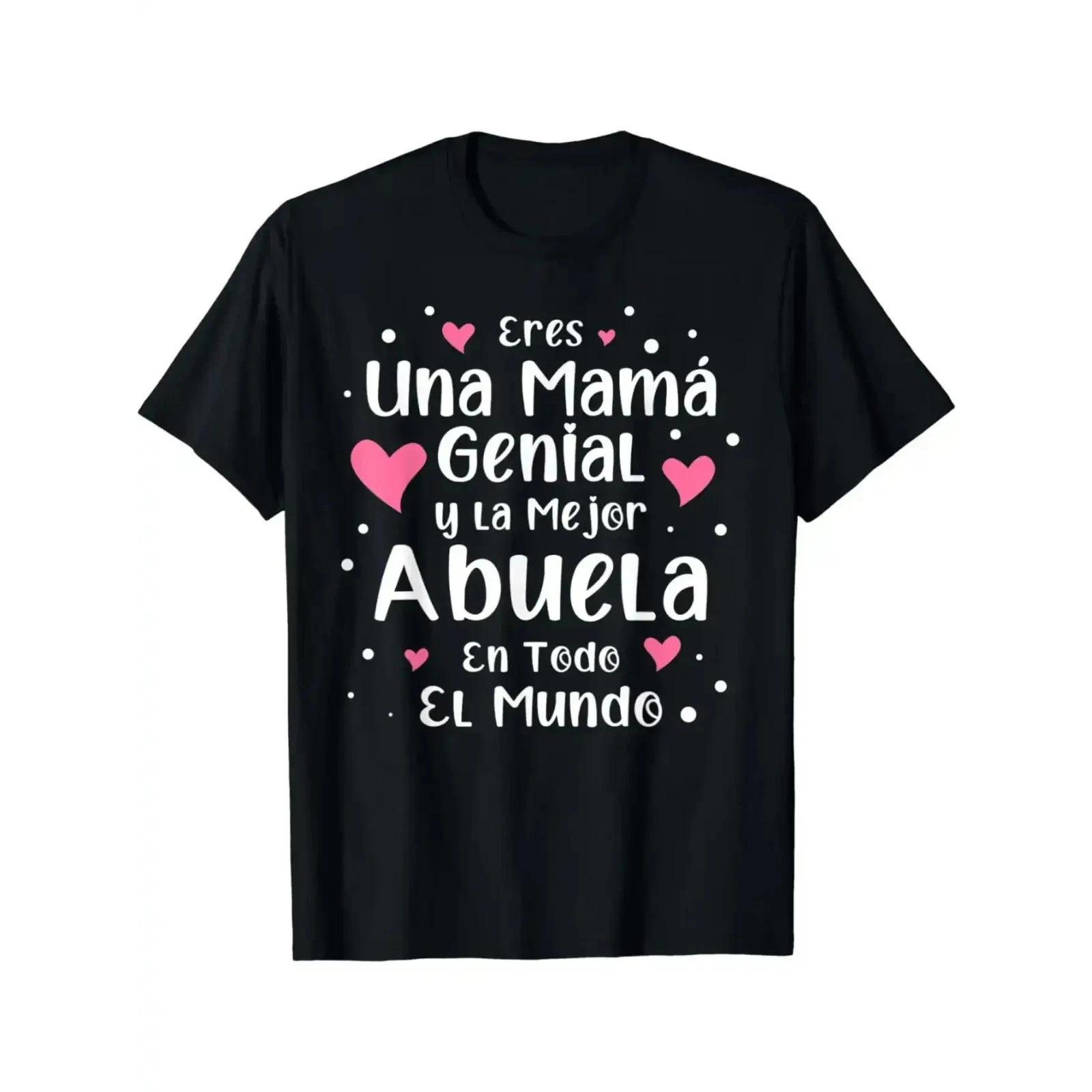 Great Mom & Best Grandma Tee – Heartwarming Plus Size T-Shirt in Spanish M
