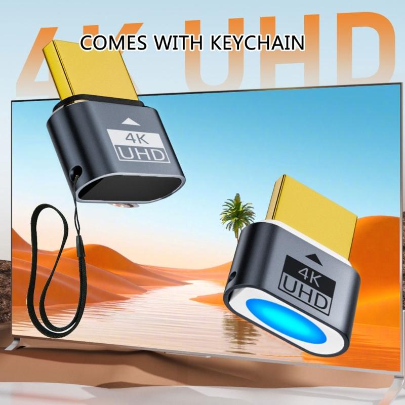 Metall HDTV Dummy-Stecker, High Definition Video-Emulatoren Headless Display-Adapter für verbesserte Anzeige 4K-Anzeige