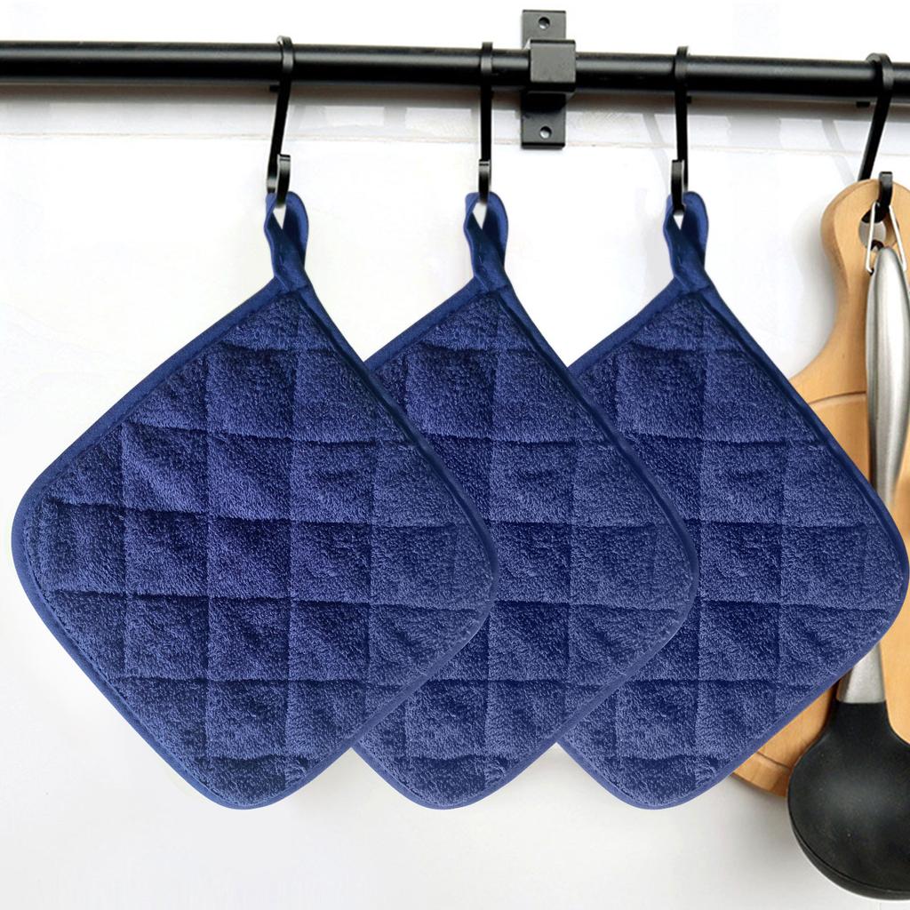 Rukavice do mikrovlnné trouby Silné bavlněné rukavice do kuchyně s vysokou teplotou proti opaření (Sada 3),