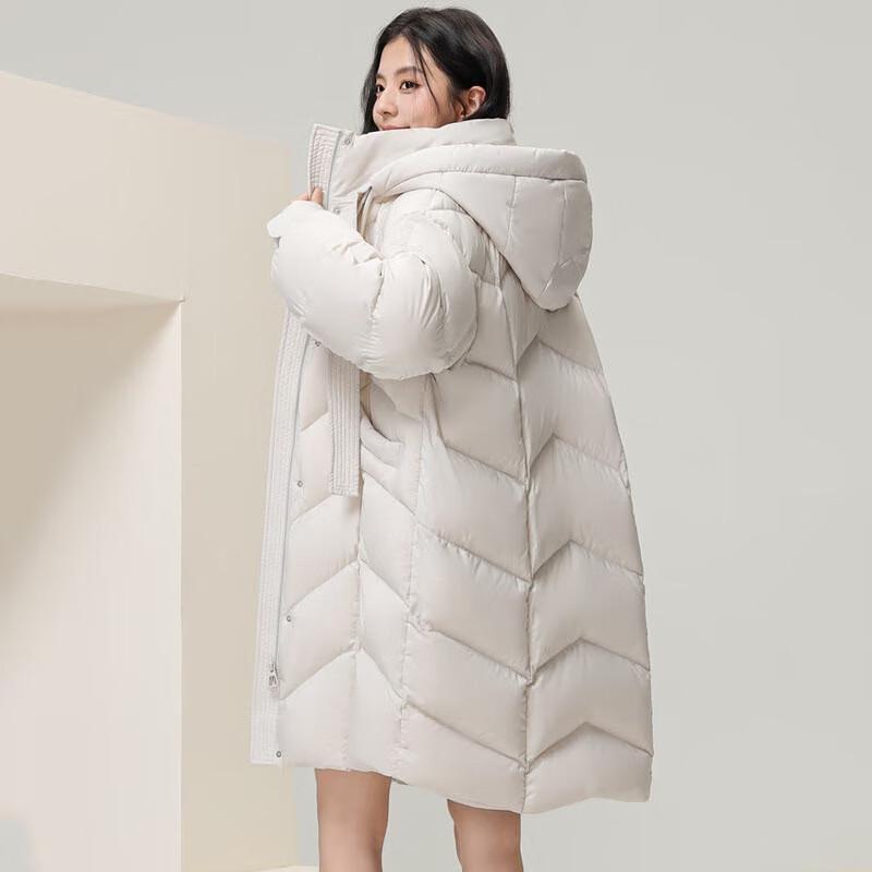 Xuezongfei Women's Mid-Length Loose Down Jacket X40141192F