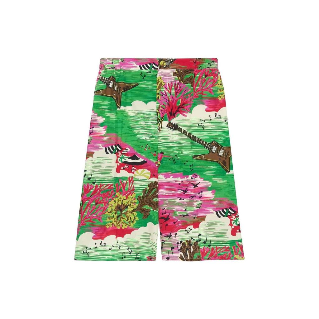 Previous Season painterly-print silk shorts 697957-ZAIP8-3481