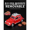 1/32 Volkswagen Beetle Alloy Die-cast Car Model Sound and Light Bring Back Pull Function Vehicle with Base Ornament Children's Gift