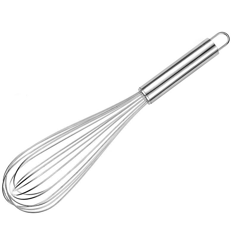 Stainless Steel Semi-Automatic Whisk Set - Manual Thickened and Mini Silicone Whisks
