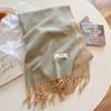 Nuova sciarpa calda in cashmere Winer per donna, moda, spessa, in tinta unita, in pashmina, scialle, foulard, donna