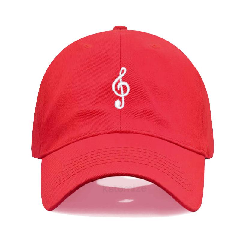 Unisex Soft Cotton Dad Hat Musical Note Embroidery Baseball Cap For Women Men Adjustable Unisex Casual Sports Caps