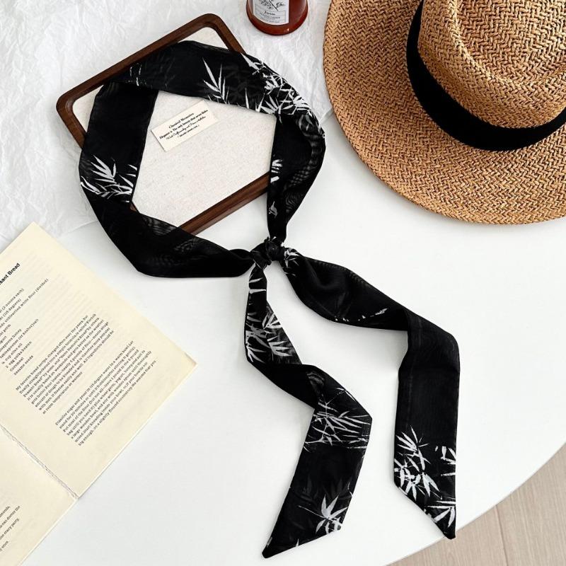 Silk Scarf, Long Bow Braided Hair Band, Neck Protector, Small Scarf, Multi-purpose Bag, Hat Streamer, Waist Belt.