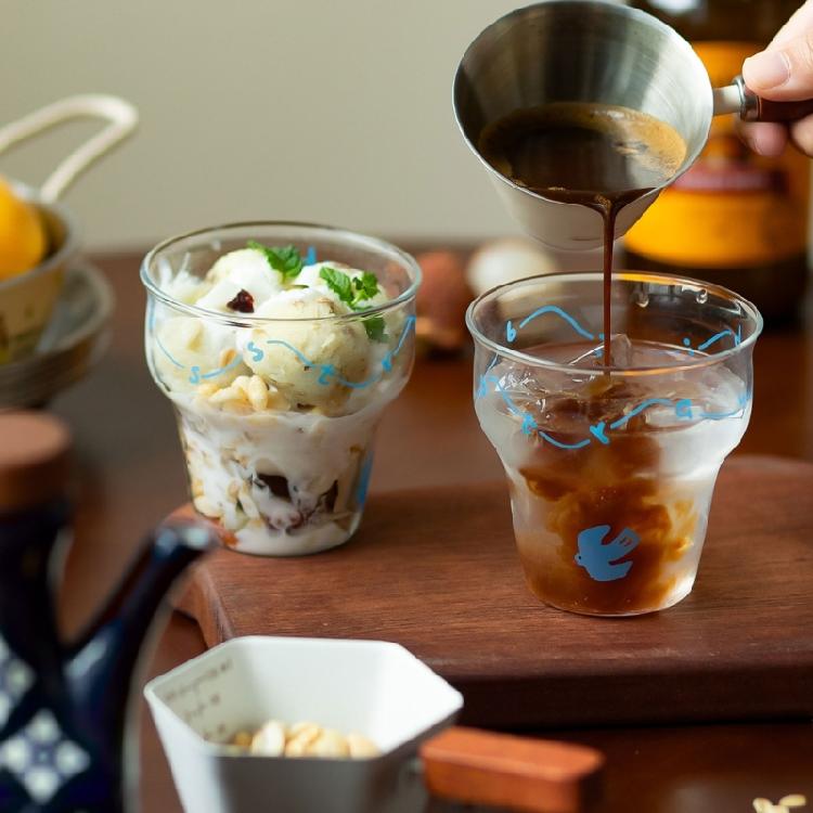 Clear Glass Dessert Dish with Round Rims for Showing Layer and Serving Ice Cream, Puddings, Fruit, Yogurt, or Salad