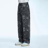 Sekeonmonollogeu Smoke Pattern Wide Denim Pants Black Sept013Black