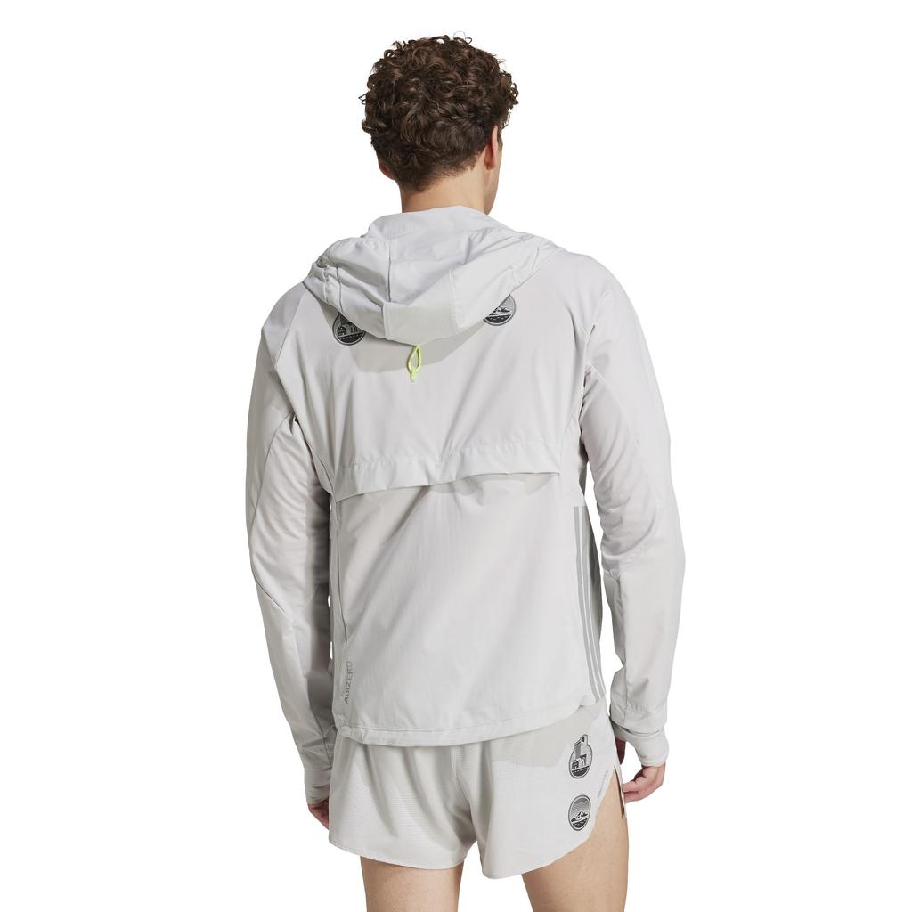 Adidas Adizero Running Jacket, KUK41, Men's Grey Two (JM7900), Size Small