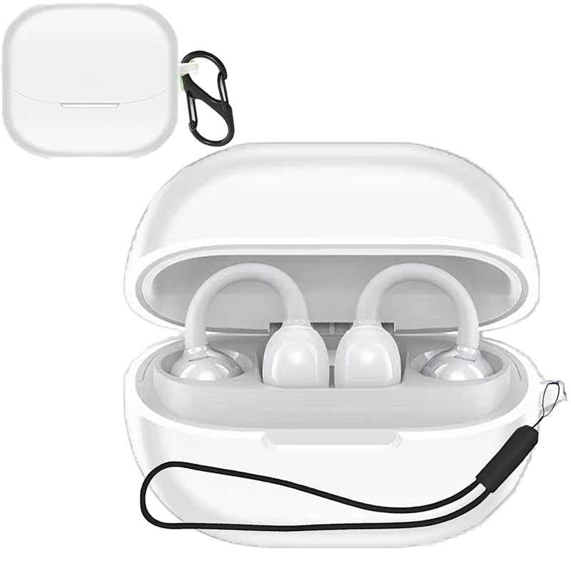 

For SOUNDPEATS UU case Cover [HNWEIWEI] (With carabiner + strap included) ) silicon storage case convenience With carabiner trip lightweight and small