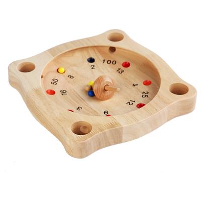 Roulette Chess Children Math Educational Toys Interactive Casual Party Game Creative Compass Chess Wooden Puzzle Strategy Toys