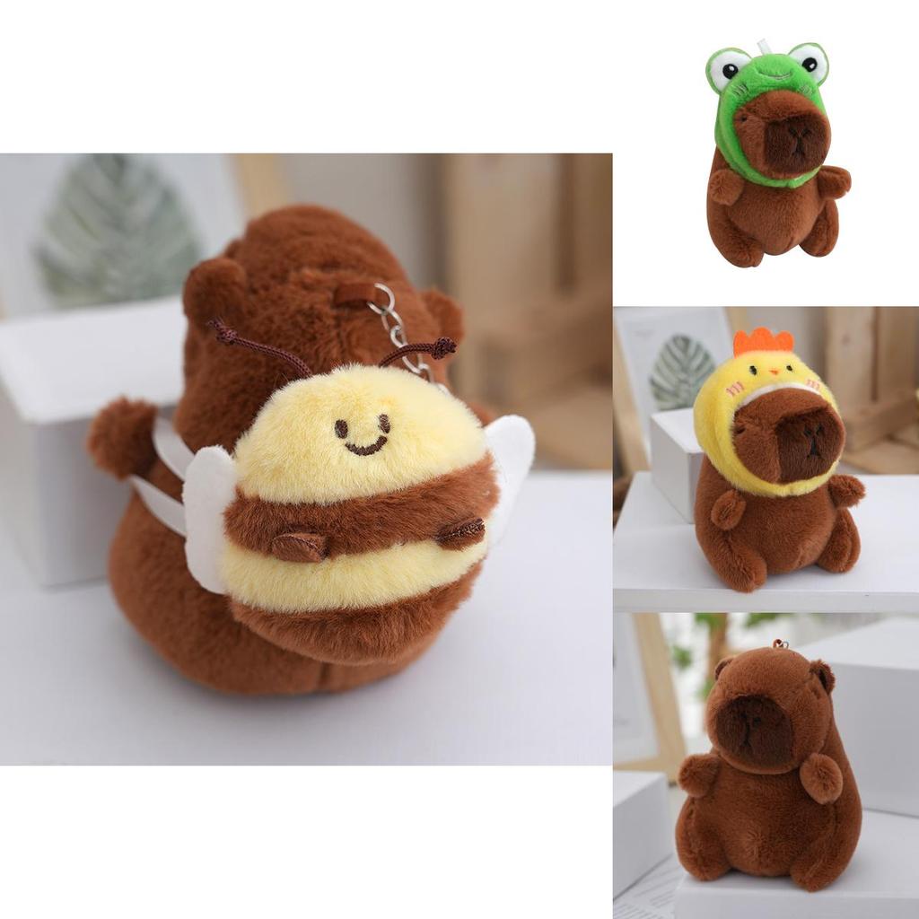 Adorable Capybara Plush Keychain Cute Cartoon Doll With Premium Pp Cotton Filling For Accessories