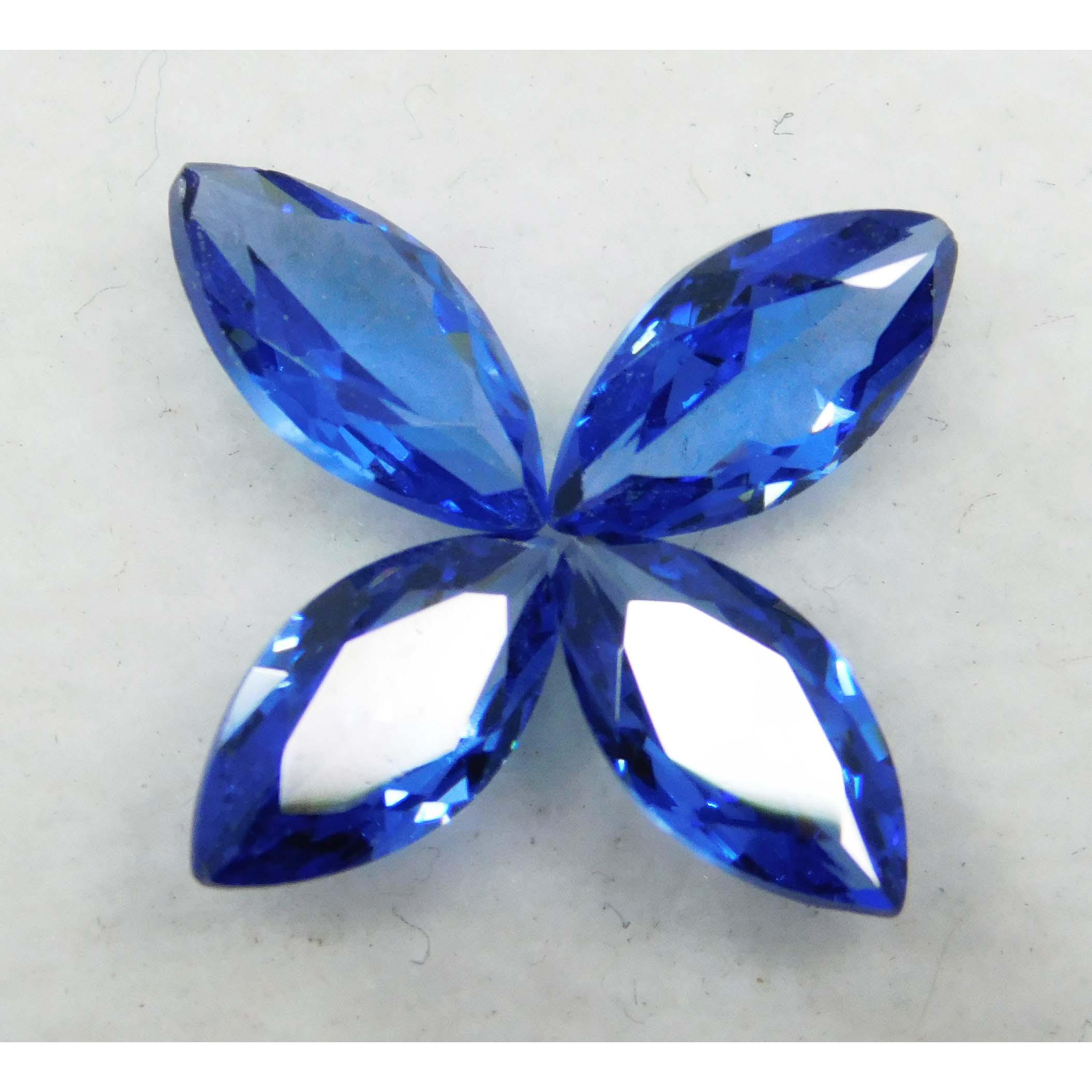 

Blue Sapphire Marquise Cut 2.00 Ct 4 PCS Natural CERTIFIED Loose Gemstone Lot MULTTIQ121 5 mm approx синій
