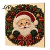 Progetti Artistici per Alleviare lo Stress Kit Perle Finte di Natale Pittura Capanna Innevata di Babbo Natale Kit Artigianale 3D Scintillante con Perline Fai da Te per Adulti Parete per le Festività Invernali di Casa
