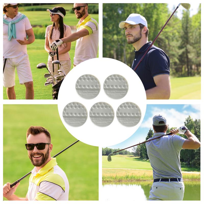 Golf Swing Long Distance Hitting Trainer Golf Swing Ball Flat Shaped Set Of 5 For Outdoor Practice Backyard Game Course Putting