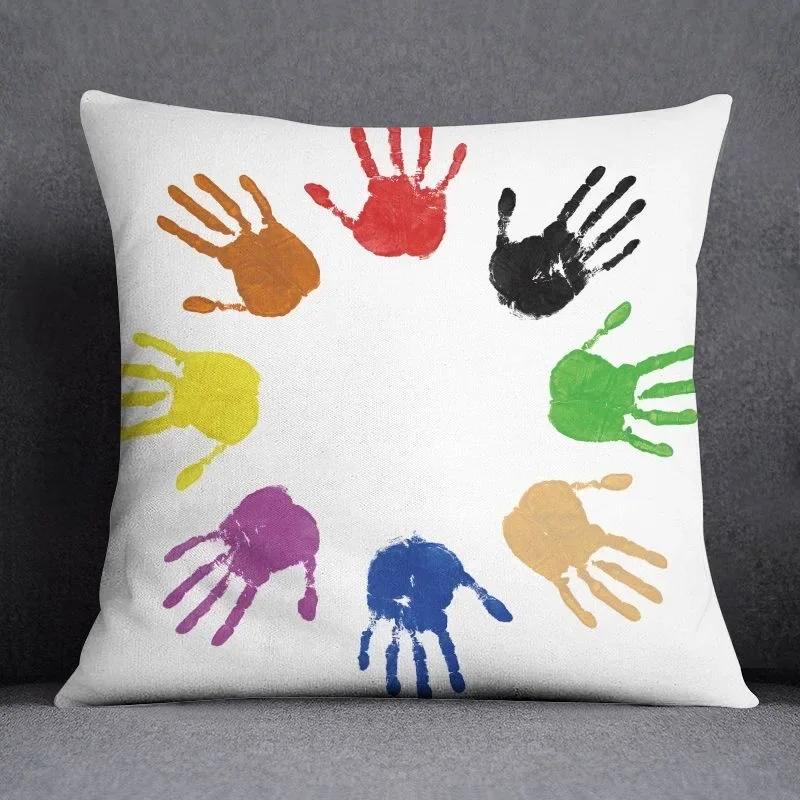 Color Ins Abstract Pillowcase Sofa Cushion Living Room Bedroom Square Pillow Cover Home Fabric Decoration