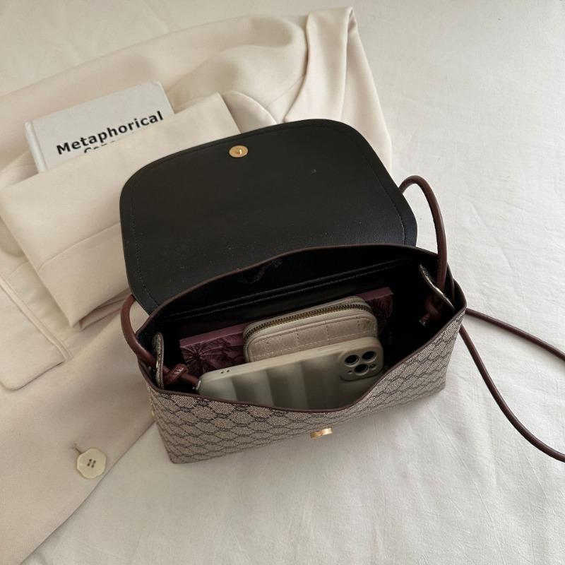Bag New Women's Bag Retro Printing Premium Sense Mobile Phone Bag Women's Crossbody Bag Bag Support