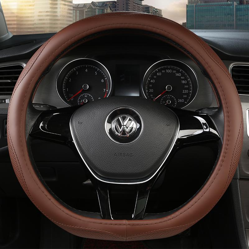 D series Micro Fiber Leather Car Steering Wheels Covers 38CM/15'' Steering Wheel Hubs Car Styling,For VW GOLF 7 2015 POLO