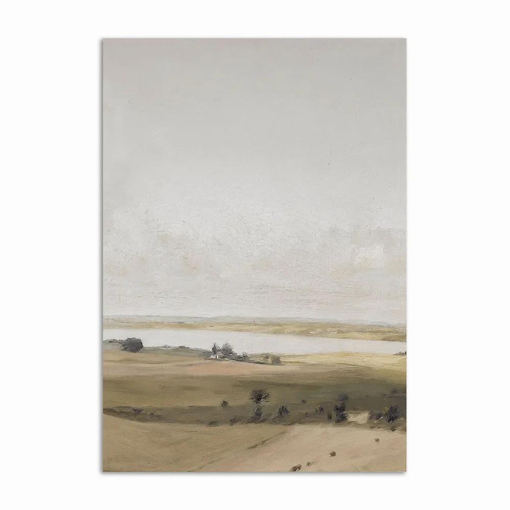 

Винтажная живопись на холстеРетро постер и принты Абстракция Масло Пейзаж Настенное искусство Украшение Гостиная Домашние настенные картины Искусство 21X30cm No Frame