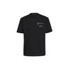 Originals Trefoil Logo Print Zipper Short Sleeve T-Shirt Men Tops Black H36247