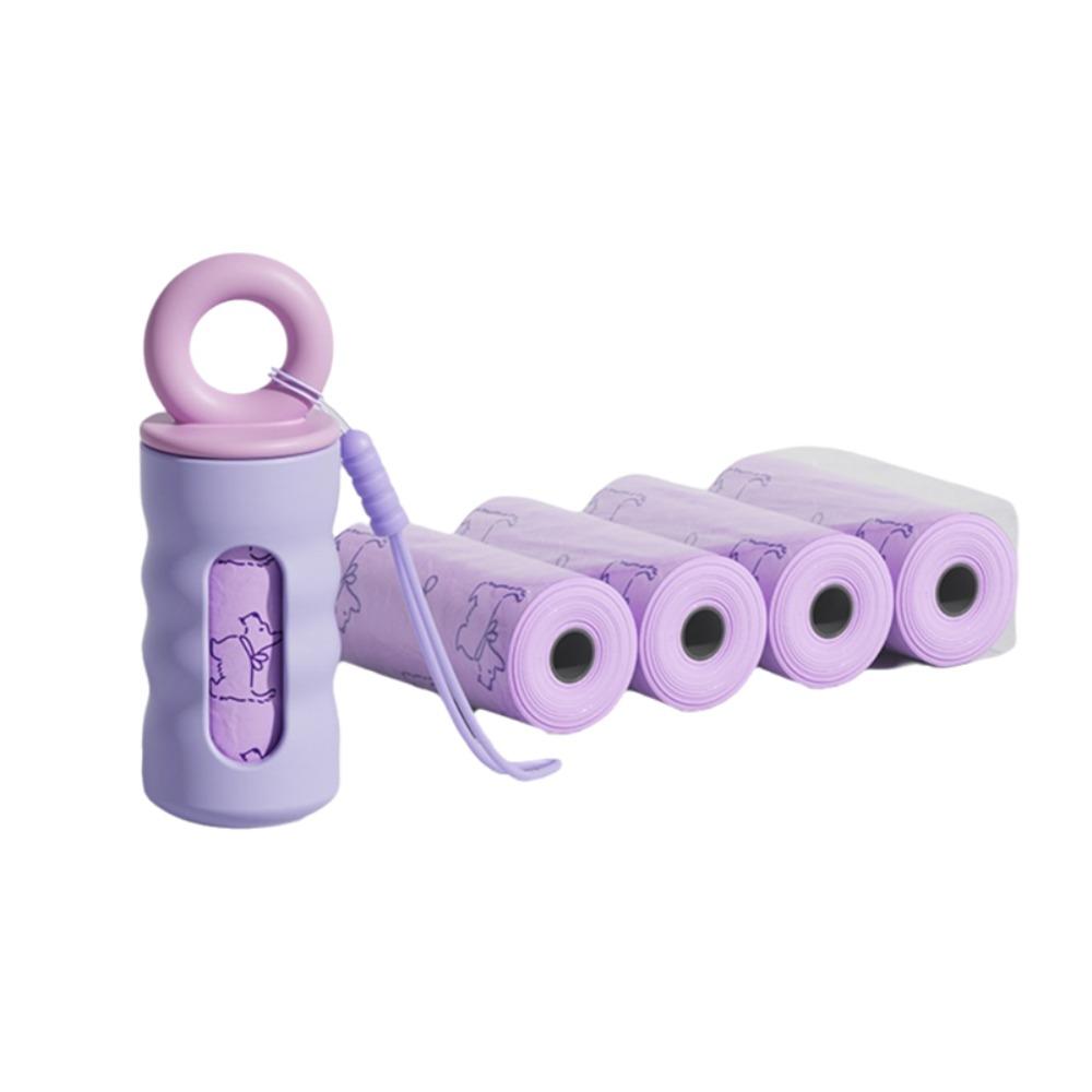 Mini Pet Garbage Bag Dispenser Thickened Pet Waste Bag Dispenser Dog Trash Bag Dispenser Outdoor фиолетовый