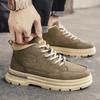 2026 Spring Autumn Men's Boots High Top British Style Casual Men's Shoes Outdoor Non-slip Wear-resistant Short Boot Botas Hombre