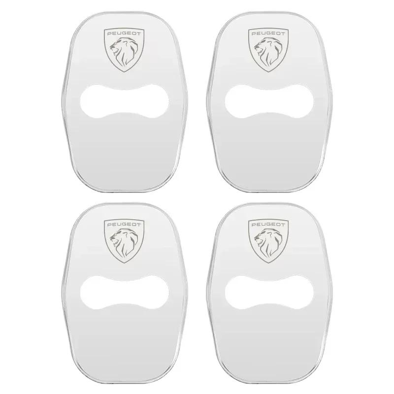 Samolepka na auto 2025 Horké 4ks Nerezové kryty zámků dveří auta Samolepky Pro Peugeot 208 3008 407 2008 508 206 308 307 Interiér Au