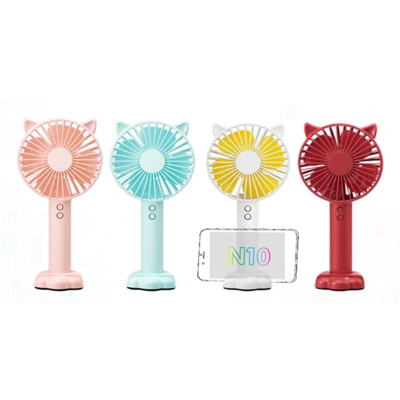 Cute Mini Fan Small Travel Fan Rechargable Cooling Device Lightweight Electric Fan Suitable for Indoor and Outdoor Use