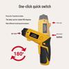 "Multi-Function Lithium Electric Screwdriver with Torque Adjustment and Frosted Storage Box for DIY Home Improvement"