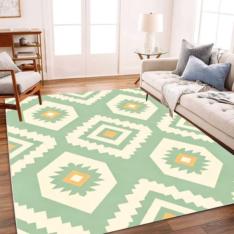 Southwestern Aztec Southwest Aztec Geometric Carpet Washable Non slip Floor Mat Living Room Bedroom Study Simple Home Decor