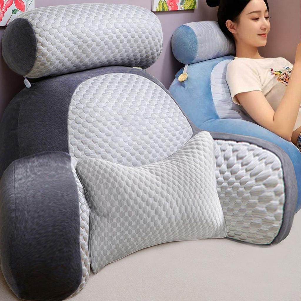 Double Headed Pillow  Comfortable Reading Bag On Bed  Support Waist Pillow Office Dormitory Living Room Sofa Waist Cushion