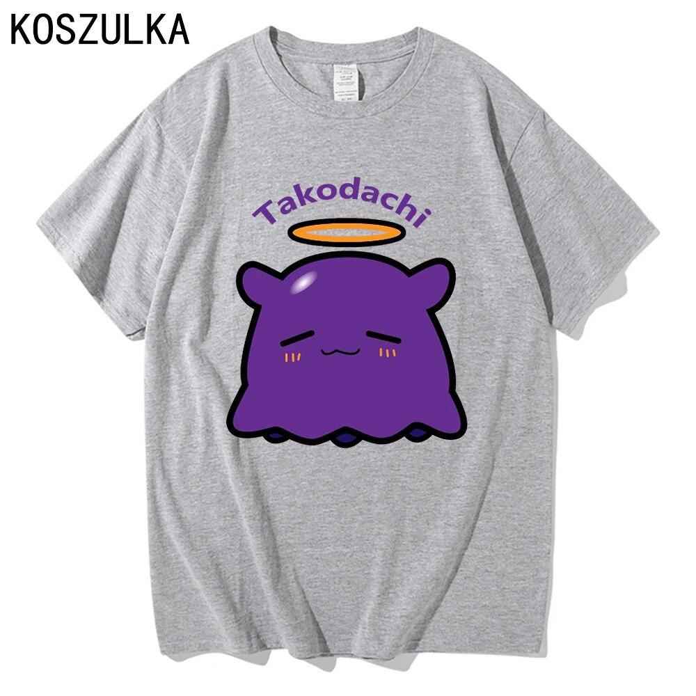 Hololive Takodachi T-shirt High Quality Cotton Tee Shirt Summer T Shirts Graphic Sudaderas Tako Unisex/women Hip Hop Sweatshirts Unisex