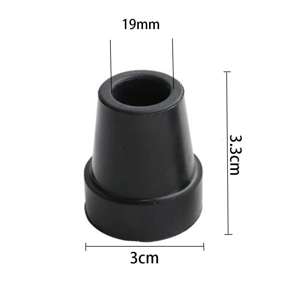 4pcs Non-Slip Walking Stick Ferrule Durable Trekking Pole Tip Cane Crutch Bottom Pads  Climbing